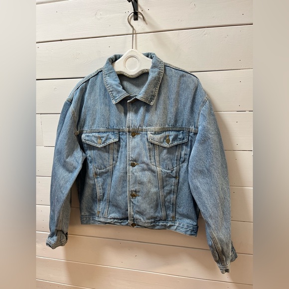 BZJ Blue Denim Jacket Size L Vintage unisex - Picture 3 of 10
